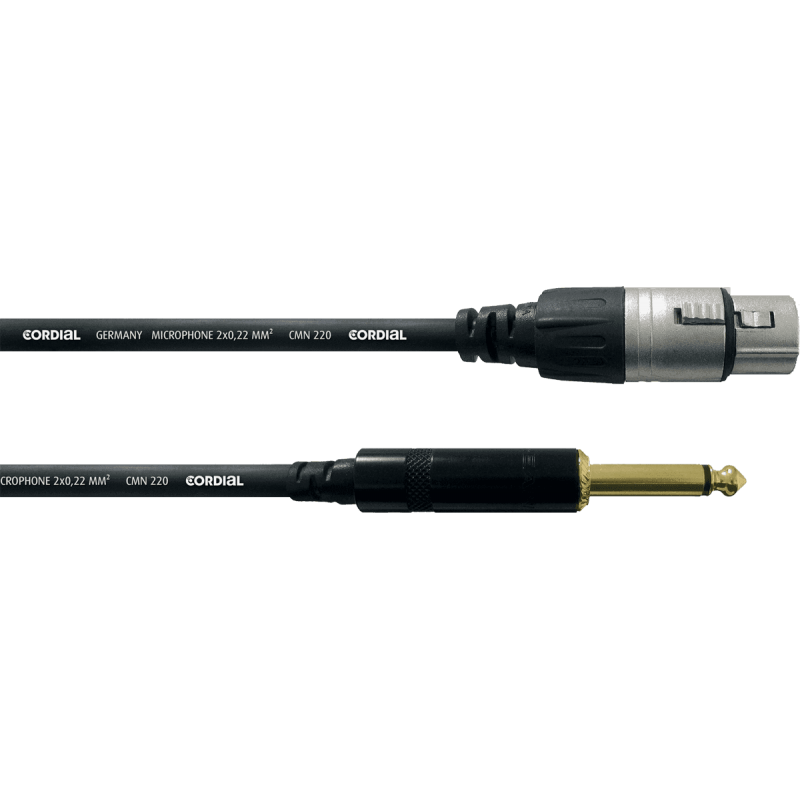 Cable CORDIAL XLR/JACK 10M