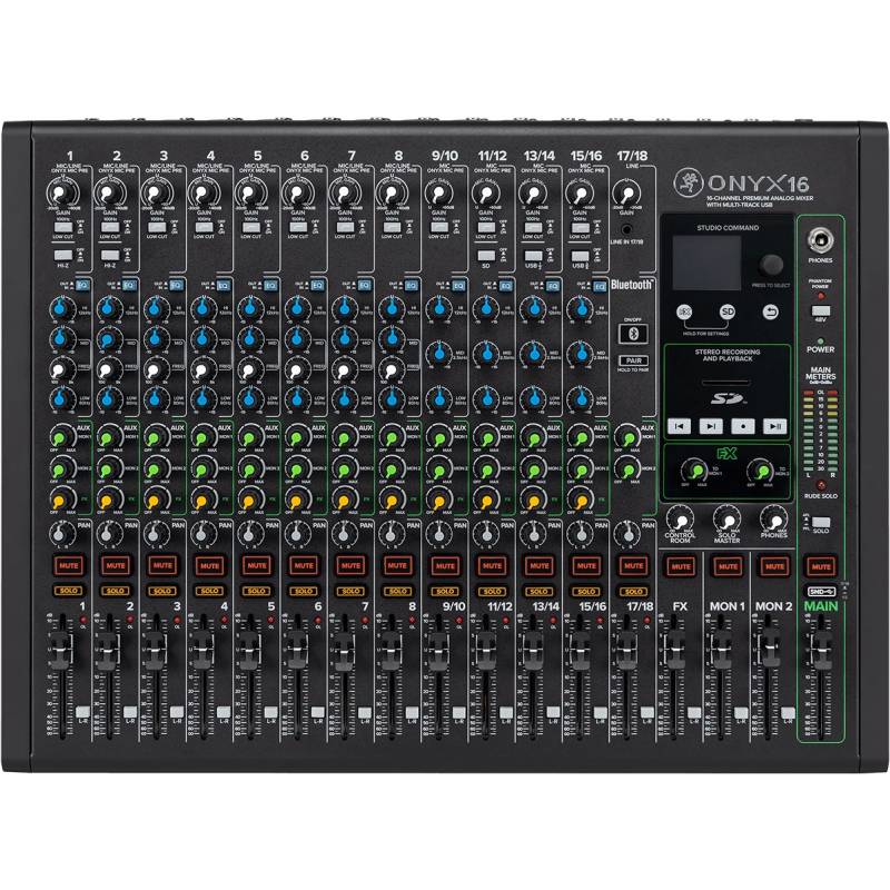Table De Mixage Mackie Onyx8 - Mixeur Analogique USB 8 Canaux Avec Préamplis Onyx Et Effets