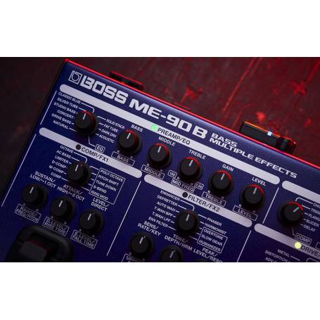 BOSS ME-90B Multi-effets Basse - Processeur Tout-en-un Avec 10 Amplis Et 61 Effets