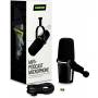 SHURE MV7+ BK : Micro hybride XLR/USB pour podcasteurs et streamers