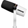 SHURE MV7+ WH : Micro hybride XLR/USB pour podcasteurs et streamers