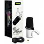 SHURE MV7+ WH : Micro hybride XLR/USB pour podcasteurs et streamers