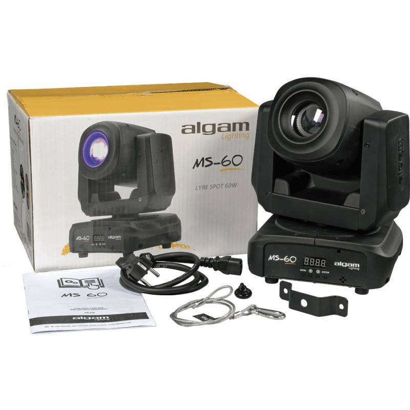 ALGAM LIGHTING MS60 : lyre LED 60W avec gobos et prisme
