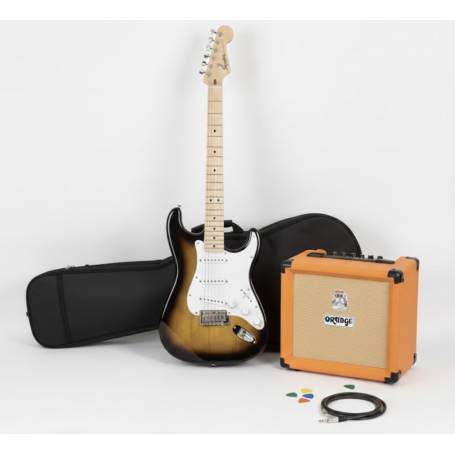 SQUIER STRAT SONIC CRUSH12 PACK : guitare + ampli Orange + accessoires