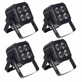 Pack 4 ALGAM LIGHTING MINIPAR46-QUAD : PAR LED RGBW