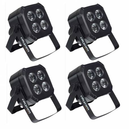 Pack 4 ALGAM LIGHTING MINIPAR46-QUAD : PAR LED RGBW