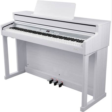 NUX NCK-430W : piano numérique meuble 88 touches, blanc et élégant