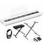 YAMAHA P-225WH BIG PACK : Piano + pied en X, banquette et casque
