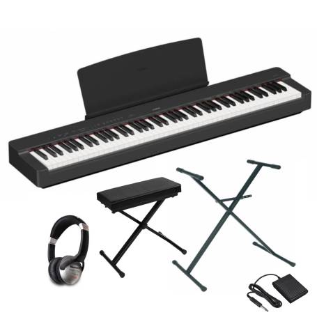 YAMAHA P-225B BIG PACK : Piano 88 notes banquette, support et casque