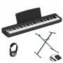YAMAHA P-225B FULL PACK : Piano 88 notes avec support,pédale et casque