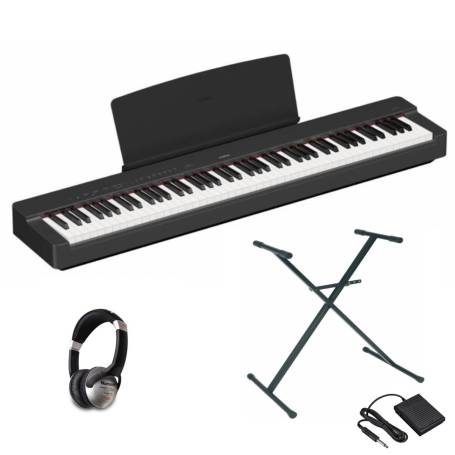 YAMAHA P-225B FULL PACK : Piano 88 notes avec support,pédale et casque