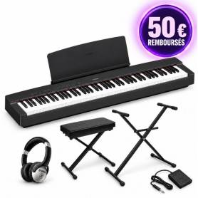 YAMAHA P-225B BIG PACK : Piano 88 notes banquette, support et casque