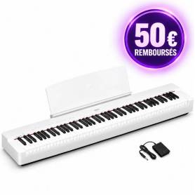 YAMAHA P-225WH : Piano portable blanc bluetooth compact et léger