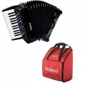 FR-1XB BK - Accordéon Roland Noir, léger et pratique