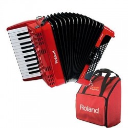 FR-1X RED Accordéon Roland - Touches piano - Rouge