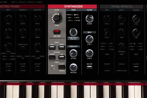 Total Effects du Roland V-STAGE : réglages des multi-effets, reverb et delay pour enrichir vos performances.