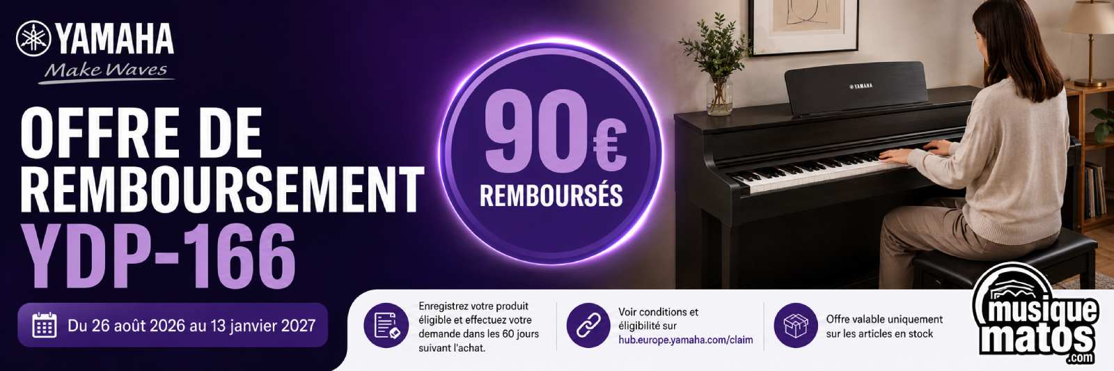 Offre remboursement 90 euros YDP-166